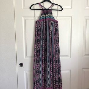 Halter razor back maxi dress